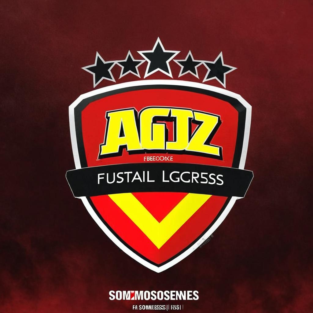 Faz-me  imagem banner barra Facebook utilizando a imagem do símbolo original sem mudar original clube Futsal no pavilhão desportivo futsal tons preto e vermelho escreve Futsal Lagoenses, e adiciona símbolo do Facebook e escreve #SomosLagoenses.
