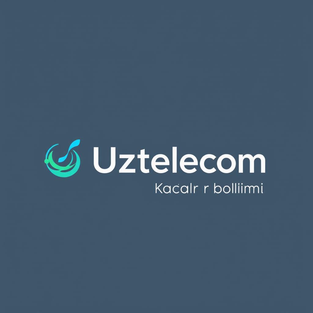 A refined and creative design for the Uztelecom logo, incorporating elements that signify connectivity and modernity, such as stylized waves or network lines