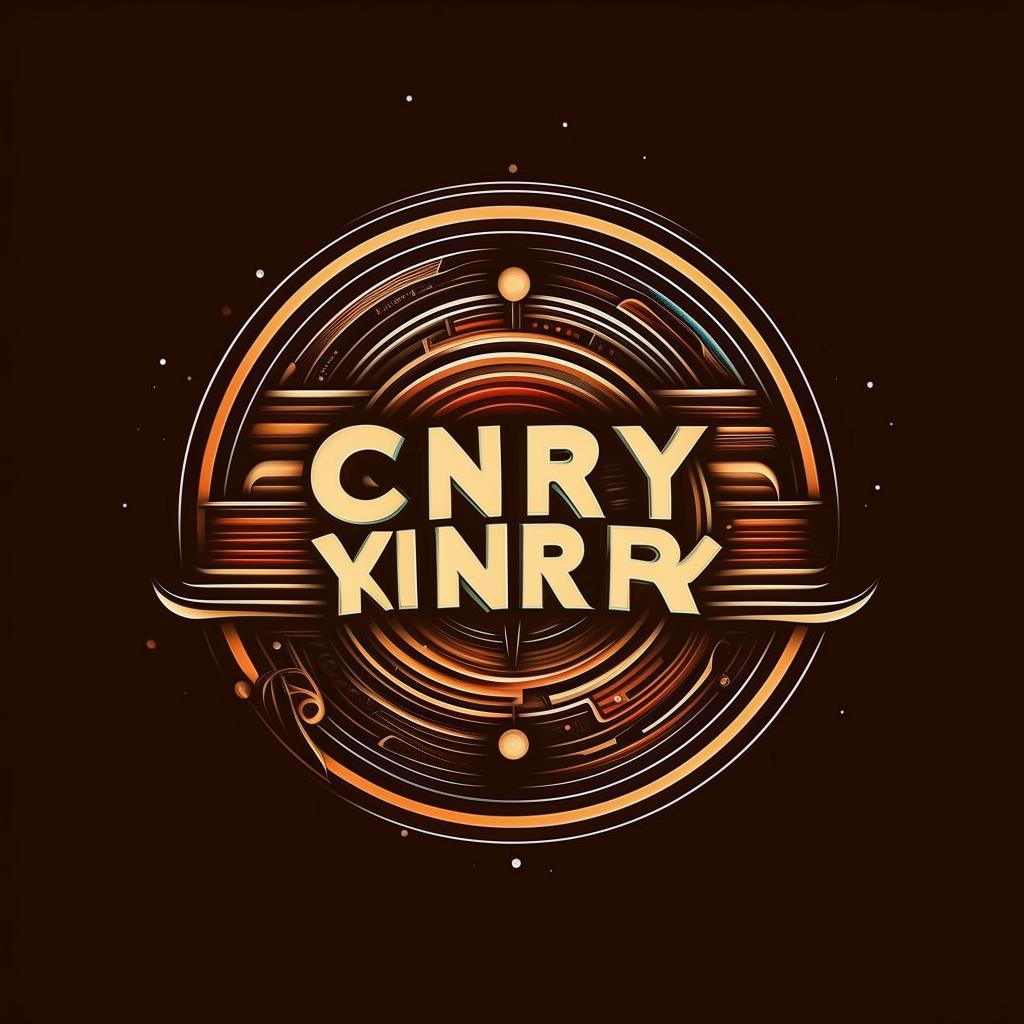 Design a circular logo featuring the stylized text 'CNTRY LYR', perhaps with some creative typography or linear design elements for added visual interest.