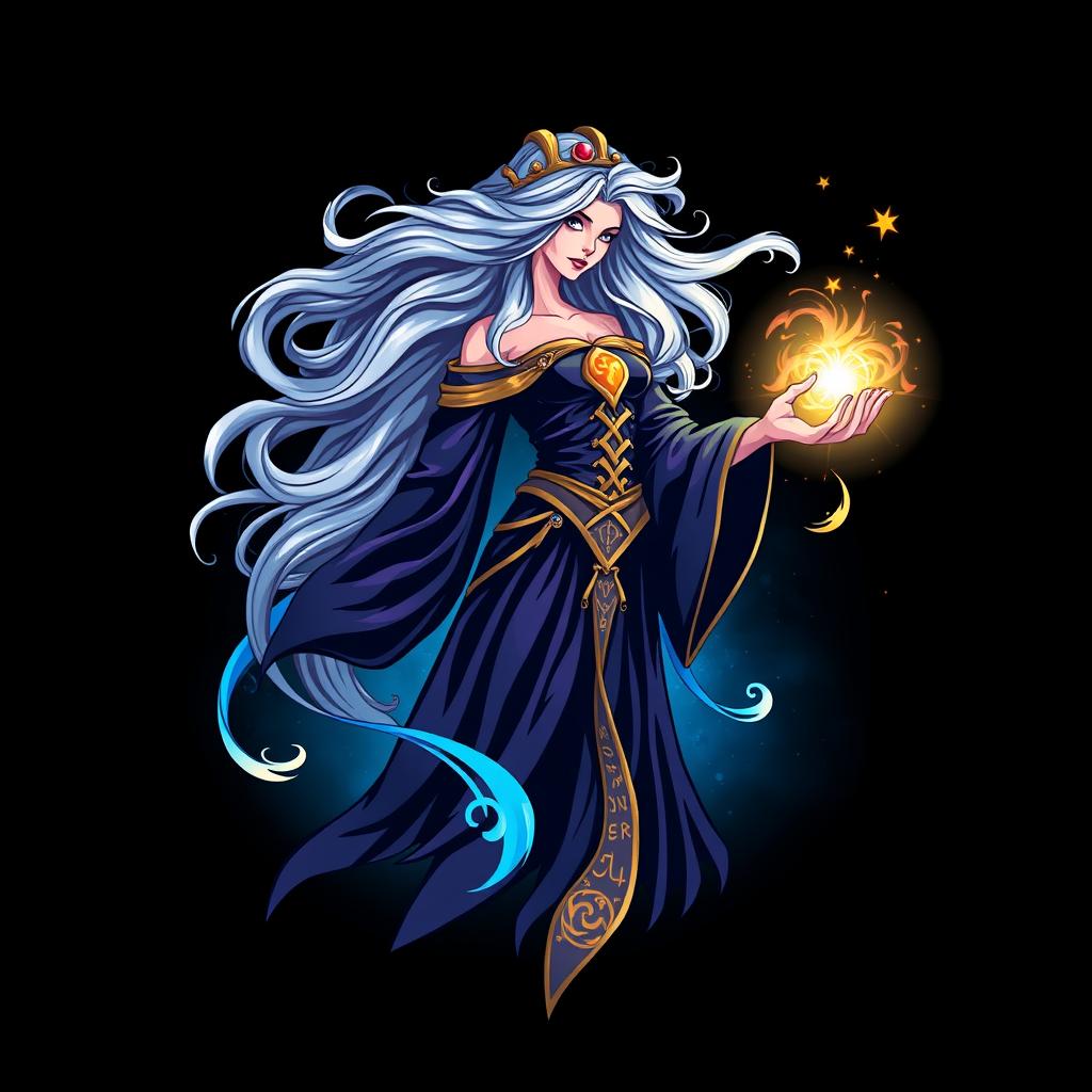 A striking logo design featuring a mystical sorceress