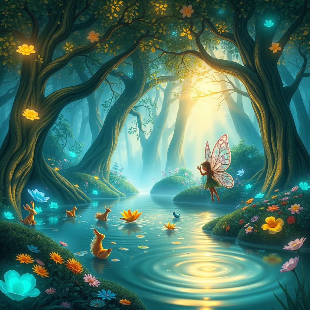 An enchanting fantasy landscape inspired by the concept shown