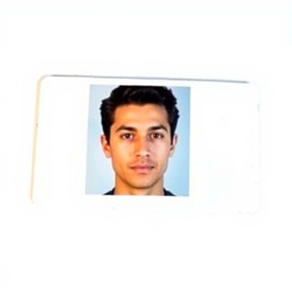An identity card featuring a clear, crisp photo of a person’s face without any shadows