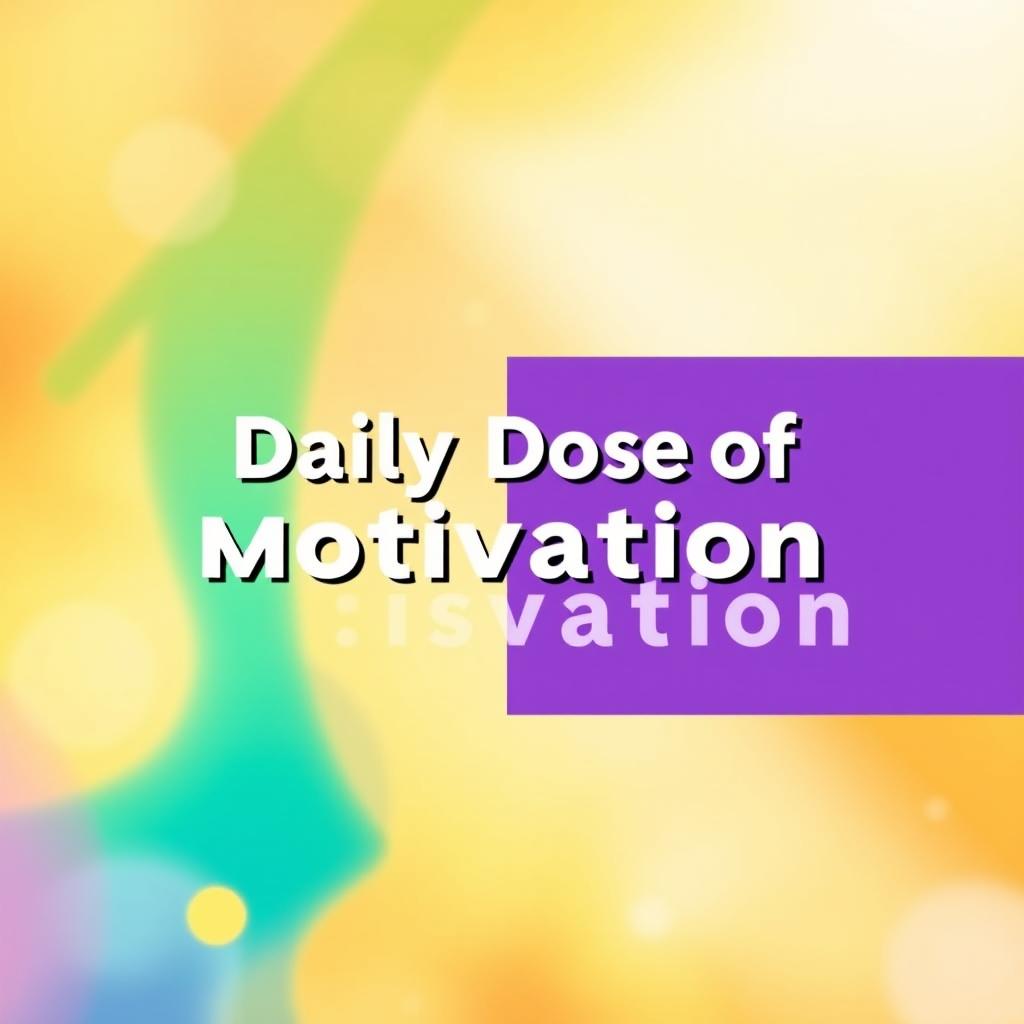 A vibrant and motivational profile picture featuring an inspiring quote like 'Daily Dose of Motivation' in bold, dynamic typography