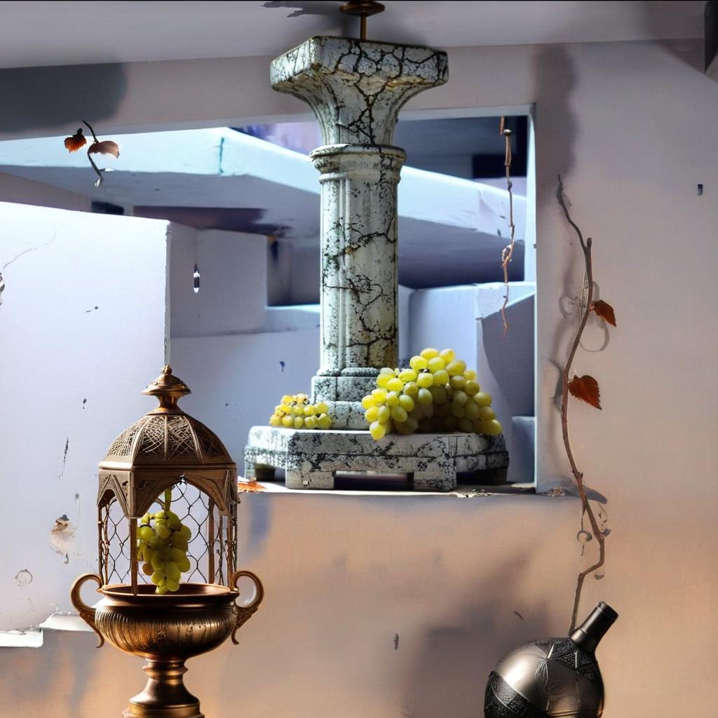 Abandoned room With grape decoration