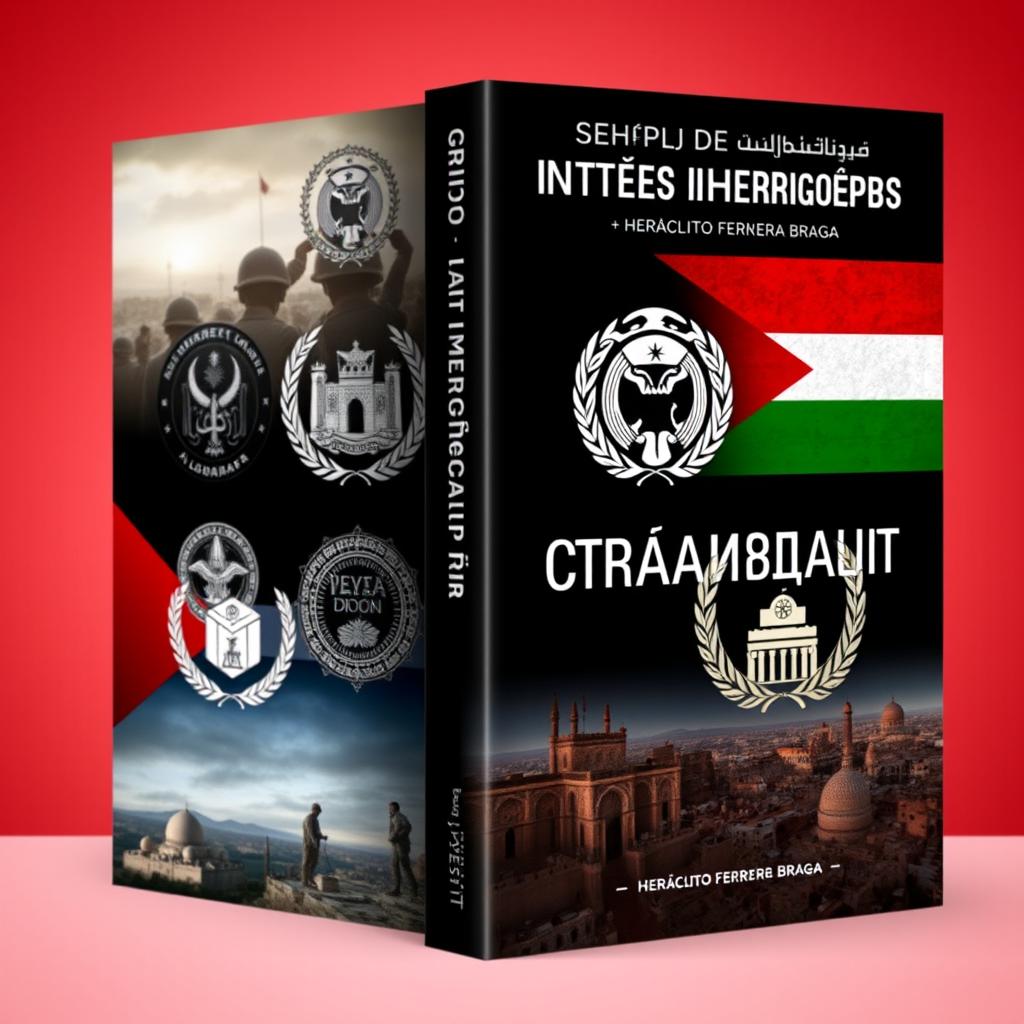 A powerful and impactful book cover design for 'Serviço de Inteligência da Jordânia – GID – Al Mukhabarat' by Heráclito Ferreira Braga