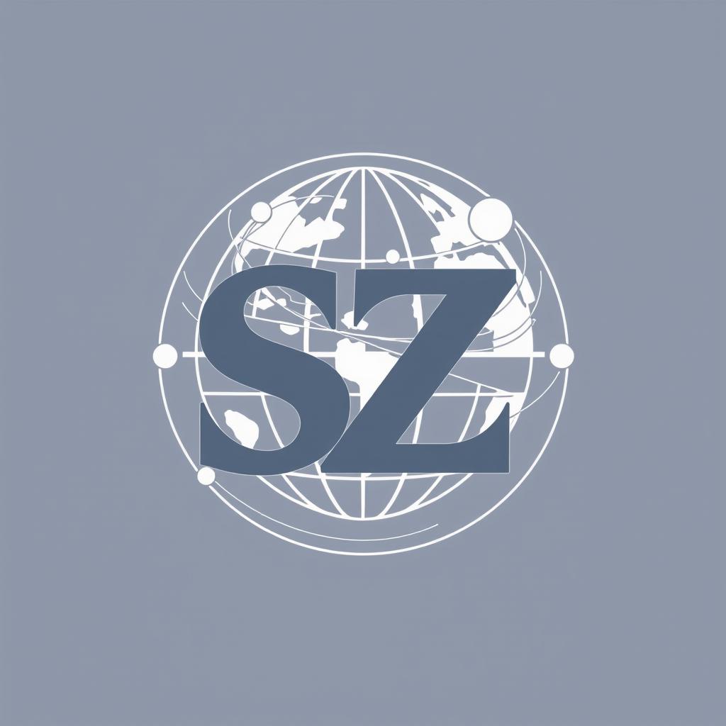 A modern and professional vector logo design featuring the text 'SZ' integrated with dynamic movement elements