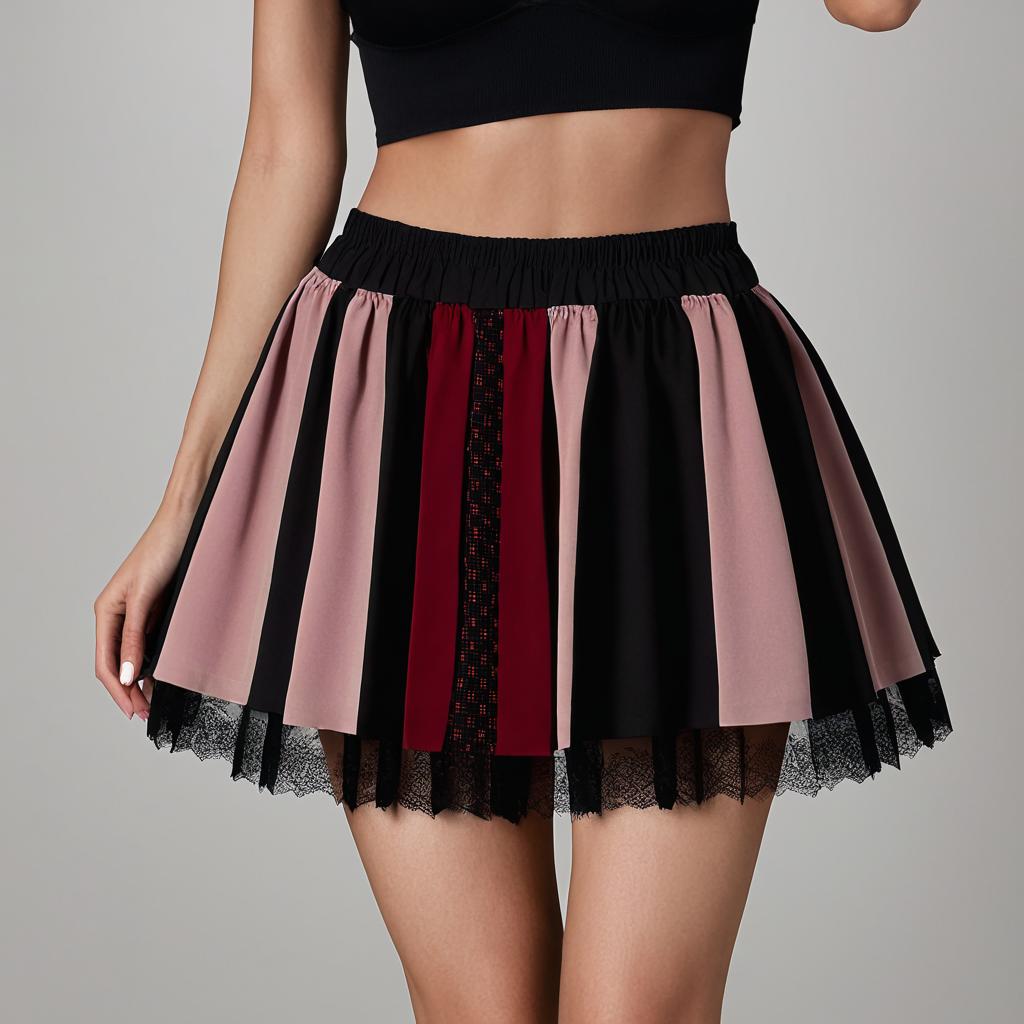 Remove skirt and add black lingere
