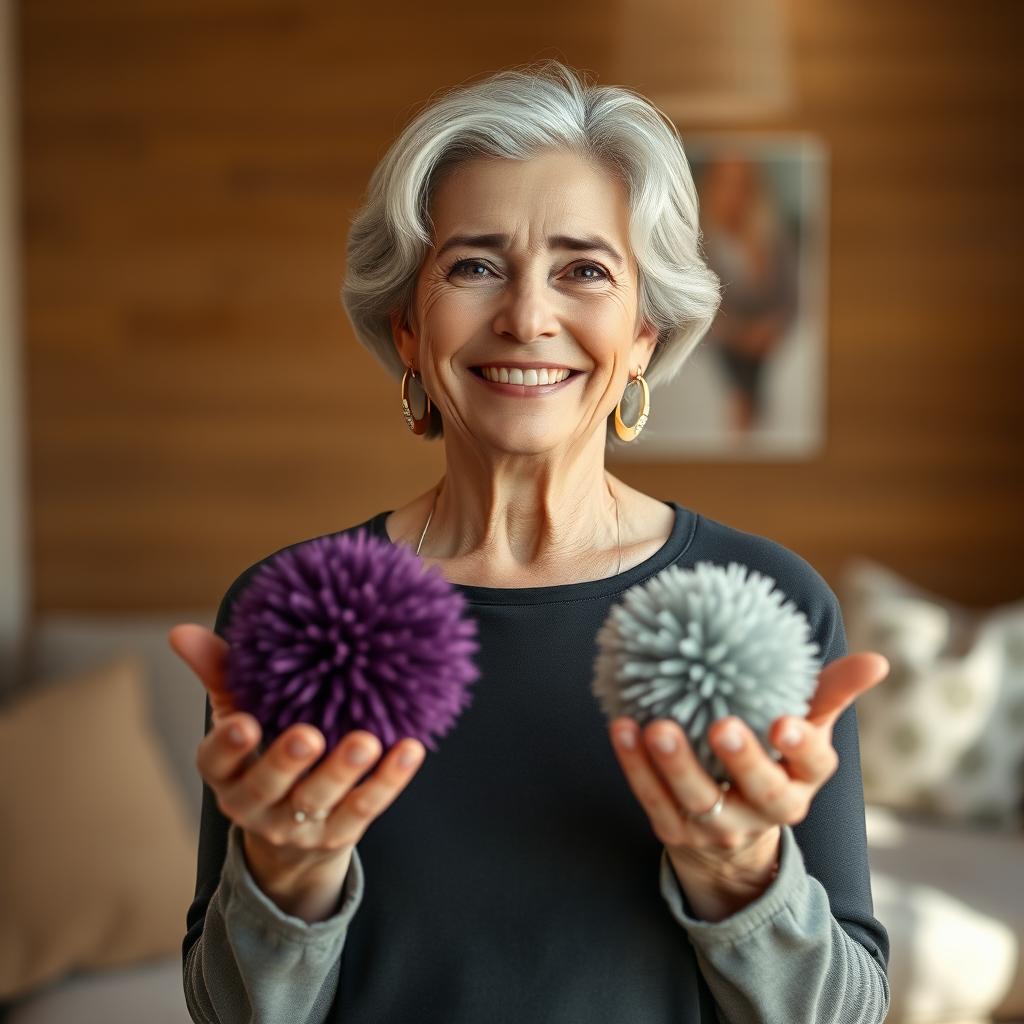 A realistic portrait of a 55-year-old woman who appears youthful, showcasing her radiant skin and confident expression
