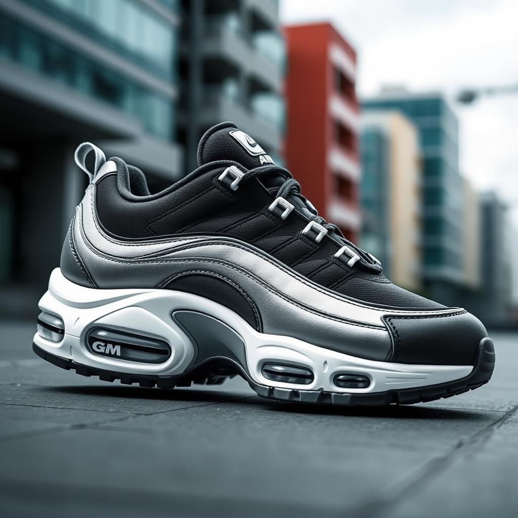 A sneaker design inspired by the Nike TN 3 shoe, featuring a sleek and sporty silhouette