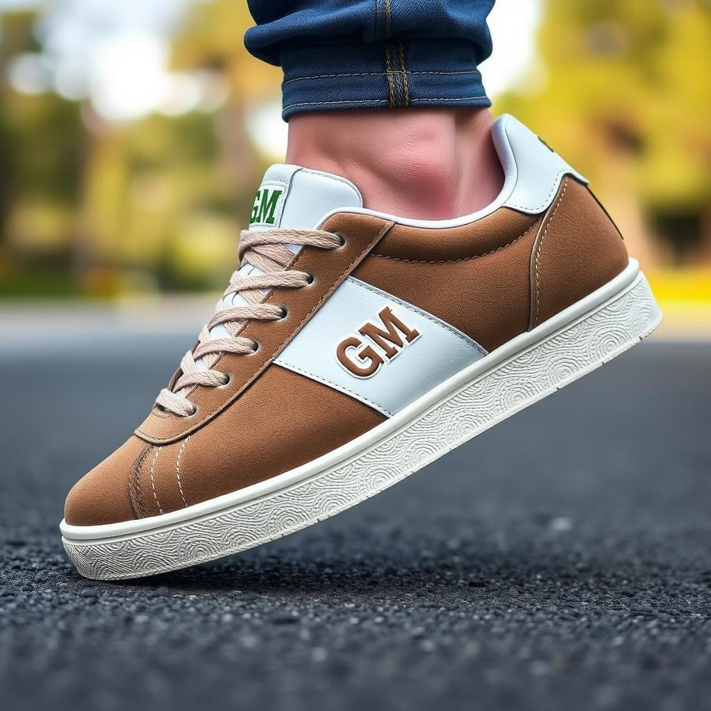 A sneaker design inspired by the classic campus shoe silhouette, featuring a retro yet modern vibe