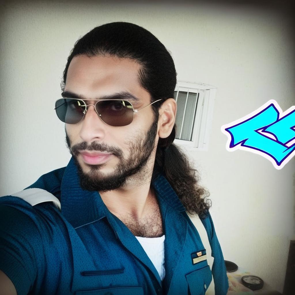 This pic wearing black old german  military uniform long haired and scar crossing the sunglasses on the right eye hortizalally with tank in the background drawn as a dark art hand made drawing