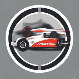 Circular icon showcasing F1 race cars