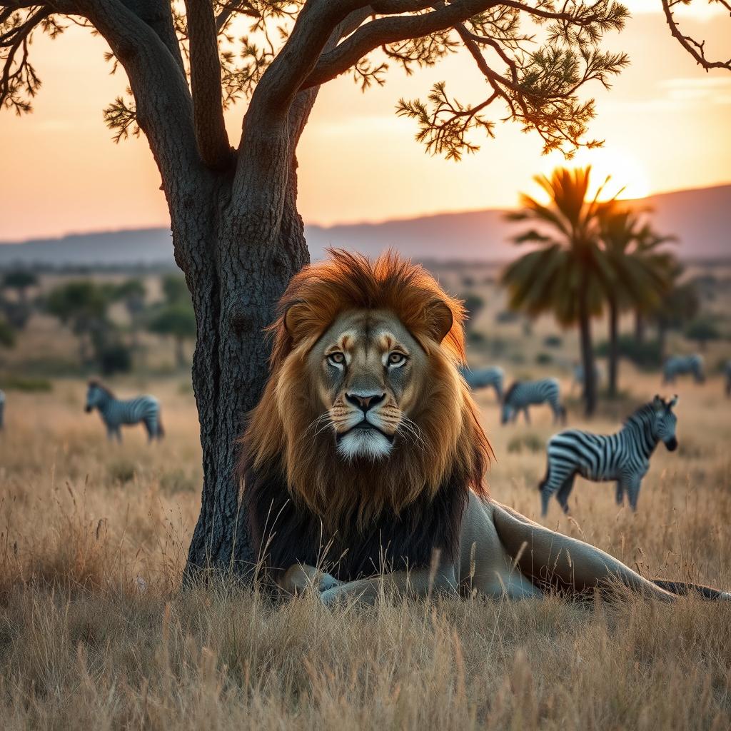 A majestic wild animal in its natural habitat, showcasing its strength and beauty