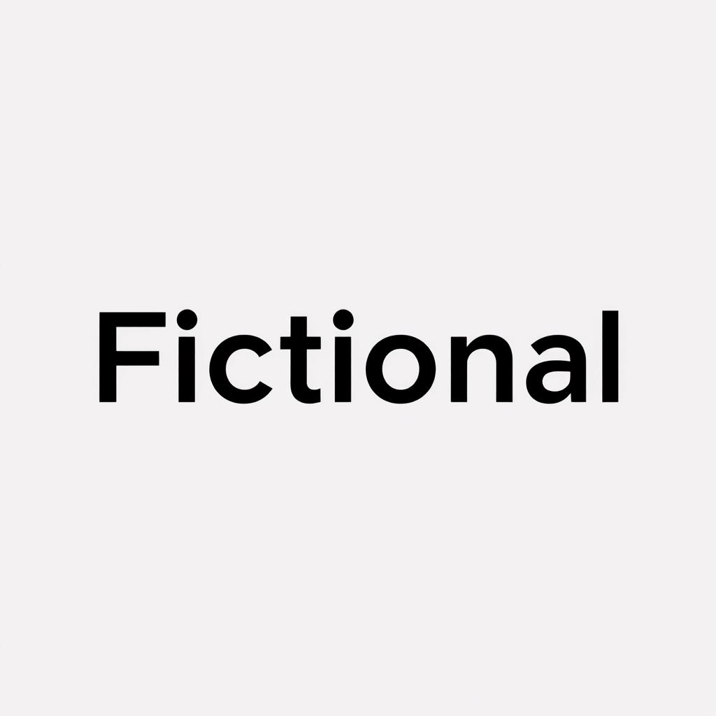 A sleek and modern black and white logo featuring the word 'Fictional'