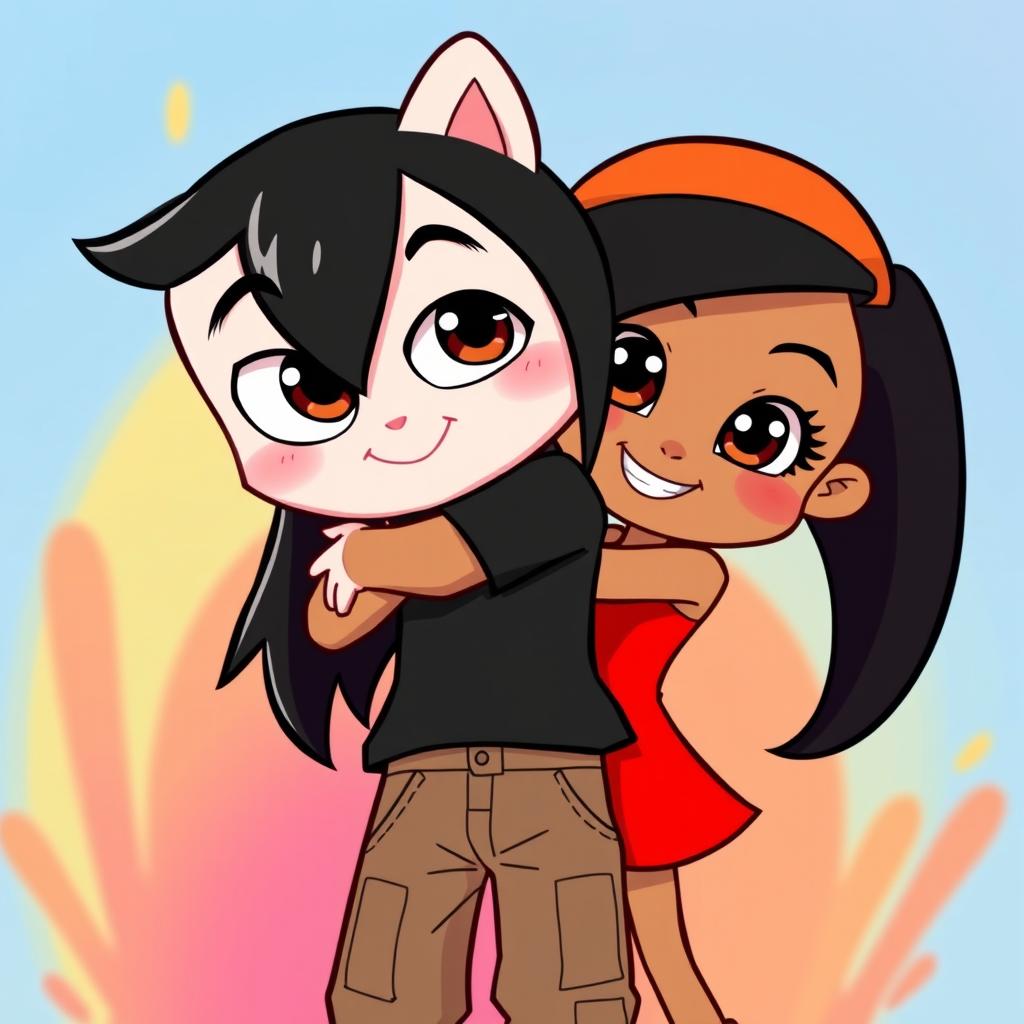 A scene with Gumball and Penny