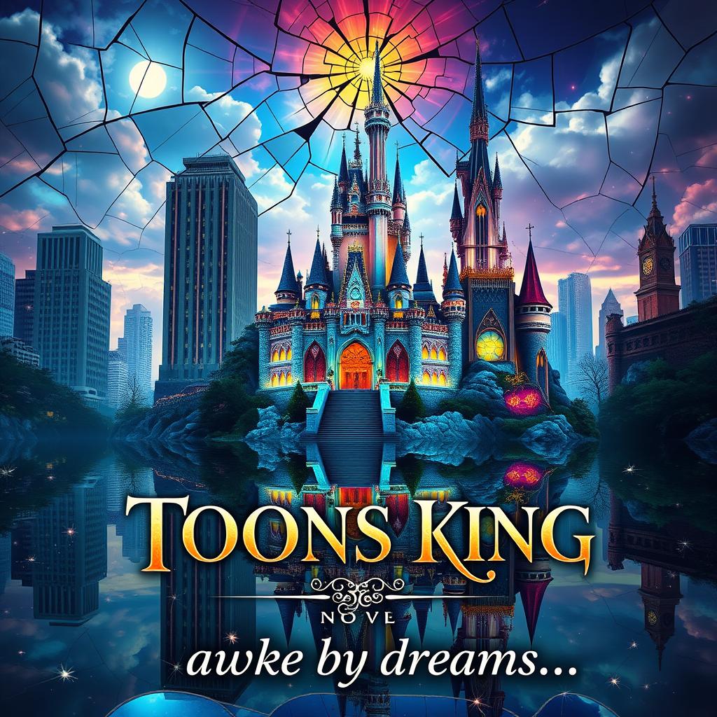 A breathtaking and magical enchanted castle inspired by Disney animation, featuring vibrant colors and whimsical architecture