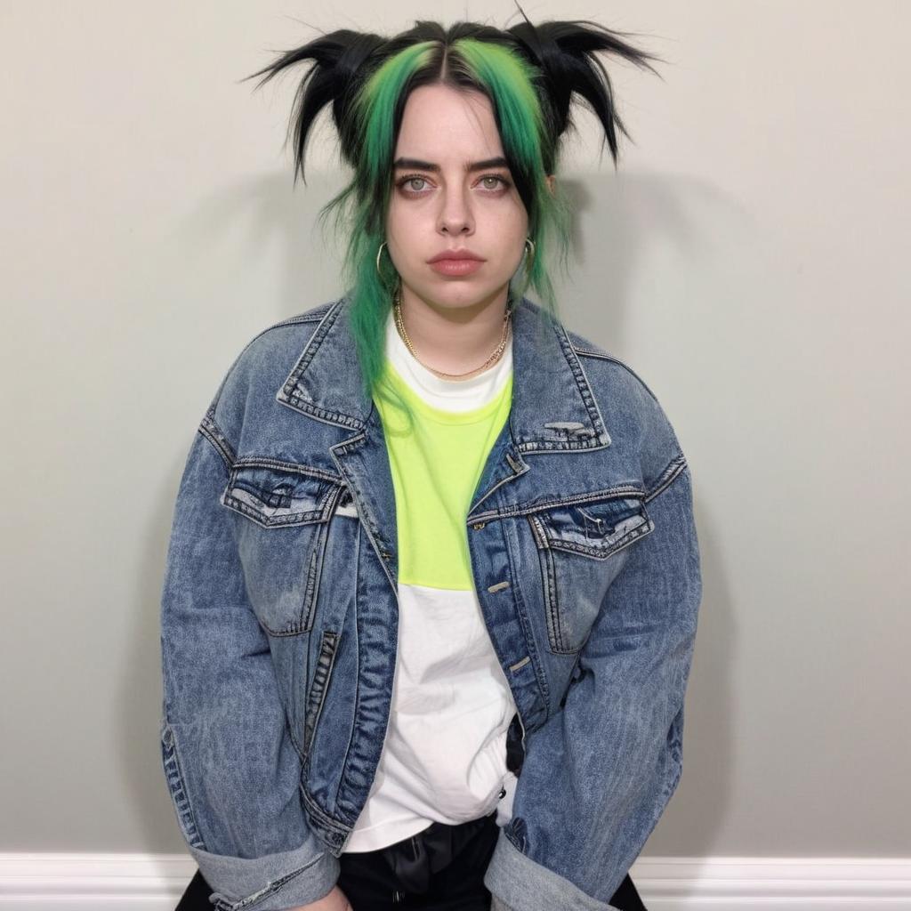 Trendy Urban Style: Young Icon with Green Hair