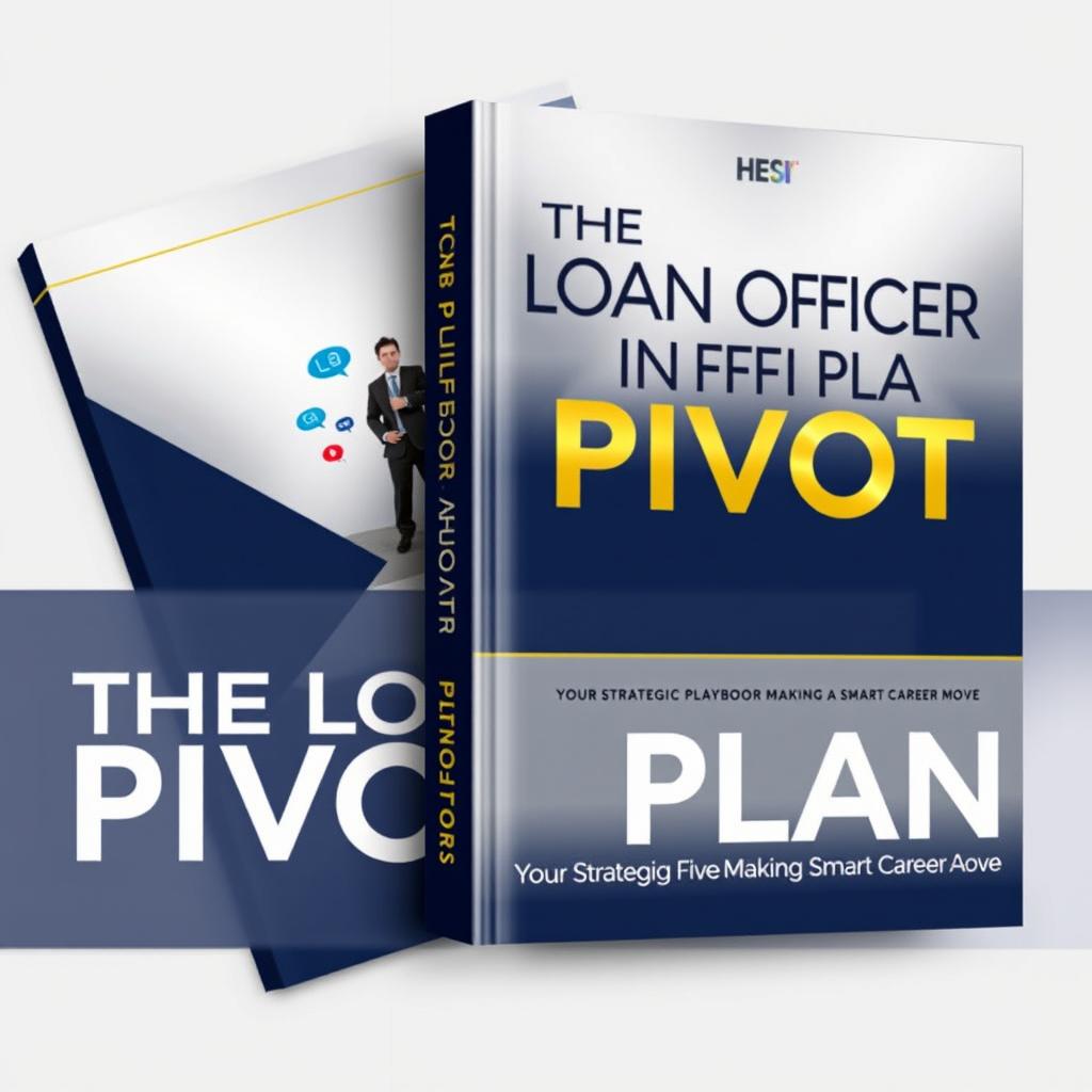 An elegant and modern book cover for 'The Loan Officer Pivot Plan: Your Strategic Playbook for Making a Smart Career Move'