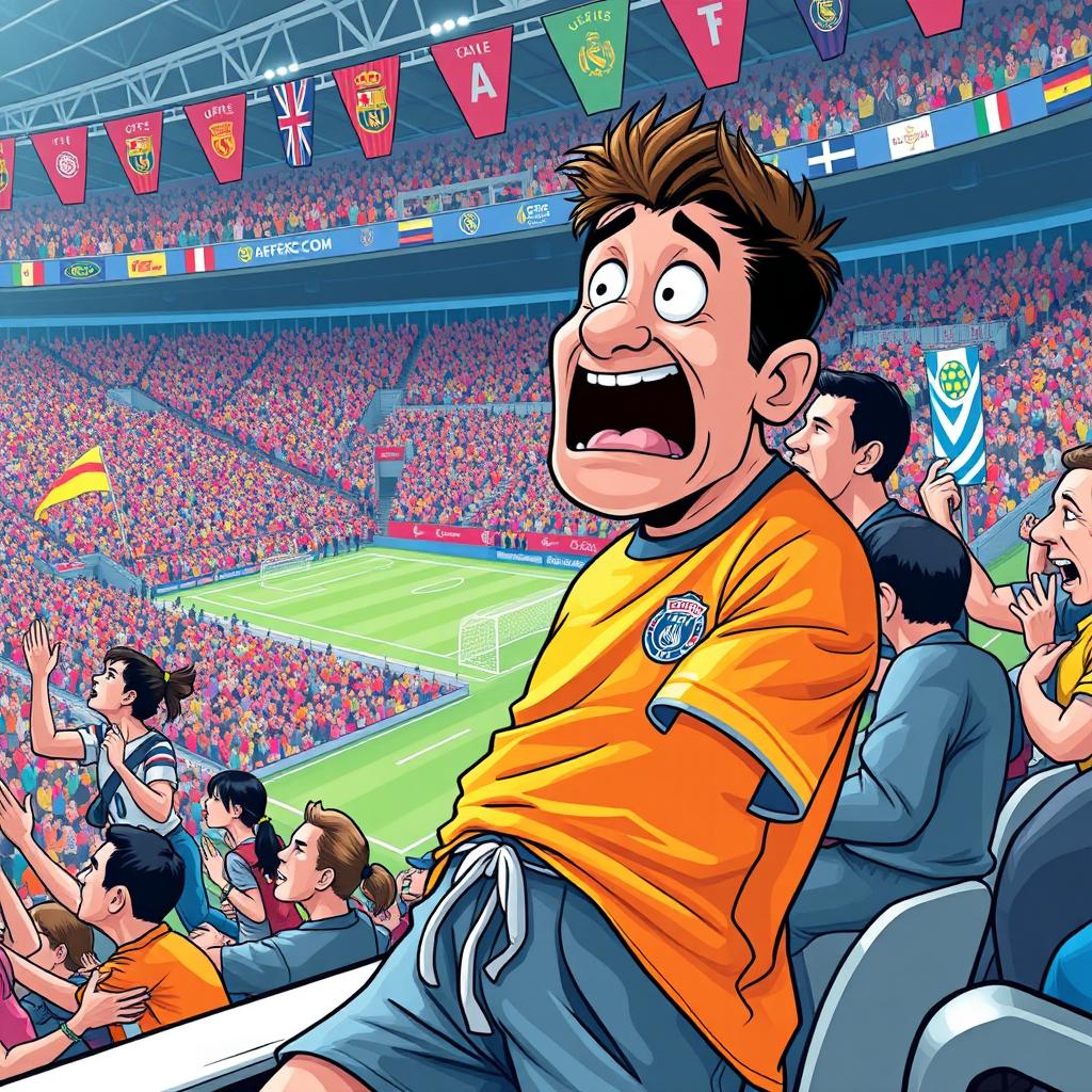 Hilarious Soccer Fan Fumble When Excitement Goes Too Far