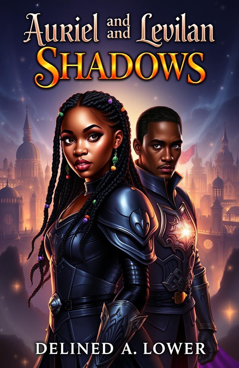 A captivating book cover for 'Auriel and Levian Shadows: Knight - Mongrels, (Destined for Power)'