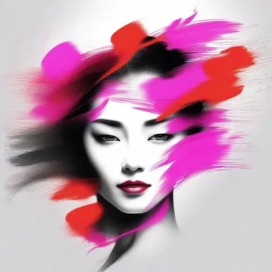 The brush strokes flowed anteriorly, creating a beautiful masterpiece.