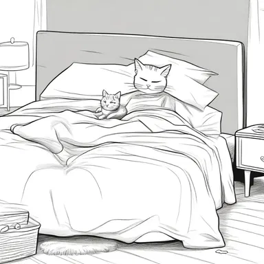 The character tiptoed anteriorly, trying not to wake up the sleeping cat.