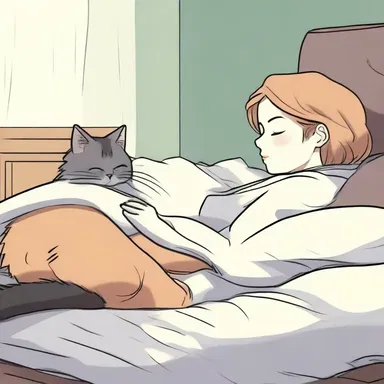 The character tiptoed anteriorly, trying not to wake up the sleeping cat.