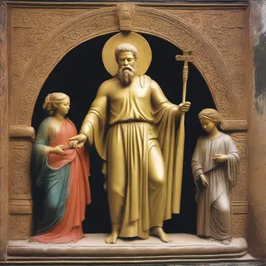 The god moved anteriorly, intervening in the mortal's affairs.