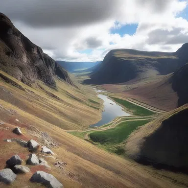 The camera panned anteriorly, revealing the breathtaking landscape.