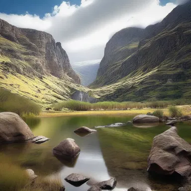 The camera panned anteriorly, revealing the breathtaking landscape.