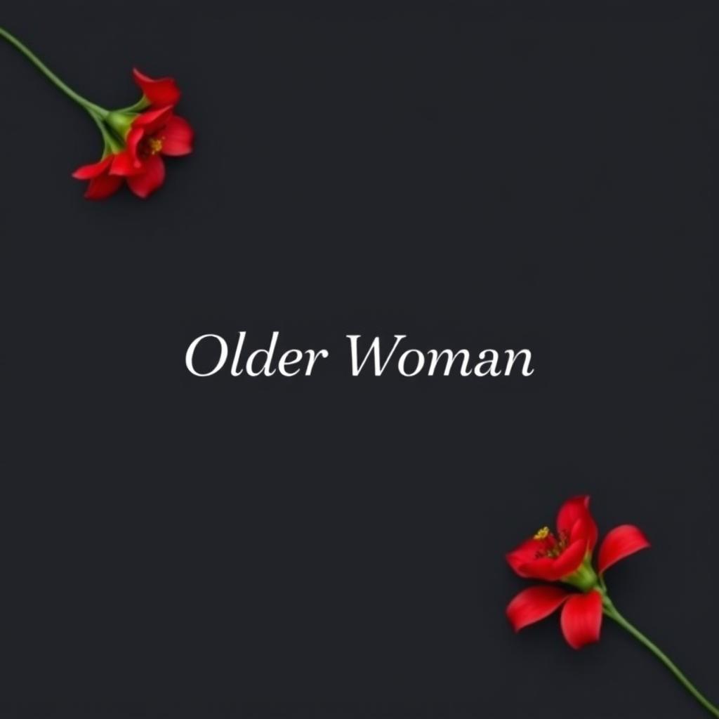 A dark minimalist background adorned with a few striking red flowers, arranged thoughtfully