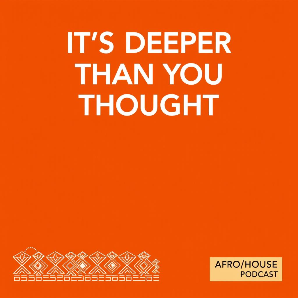 A minimalist Afro-house podcast cover art inspired by Durban, featuring a warm terracotta-orange background reminiscent of Durban's sunset (color #E2725B)