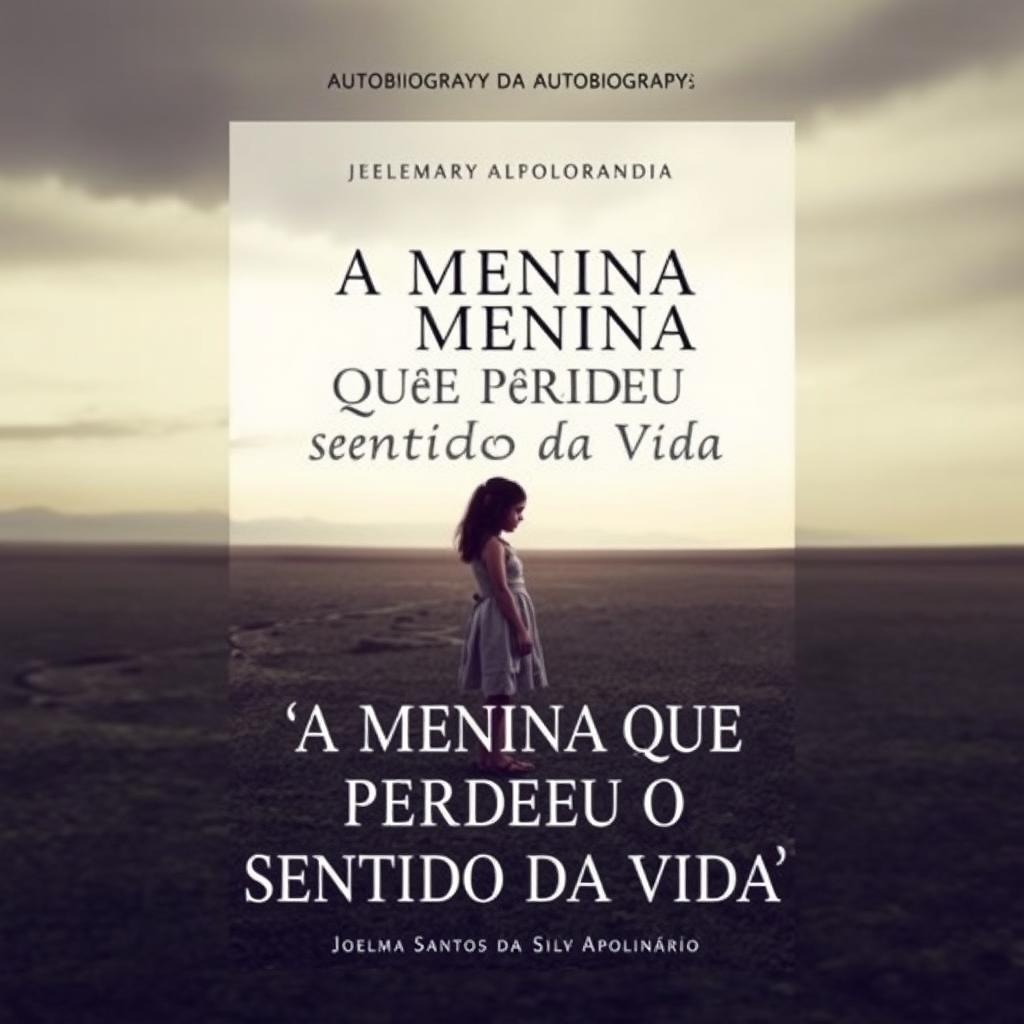 The cover of an autobiography titled 'A MENINA QUE PERDEU O SENTIDO DA VIDA' by Joelma Maria dos Santos da Silva Apolinário