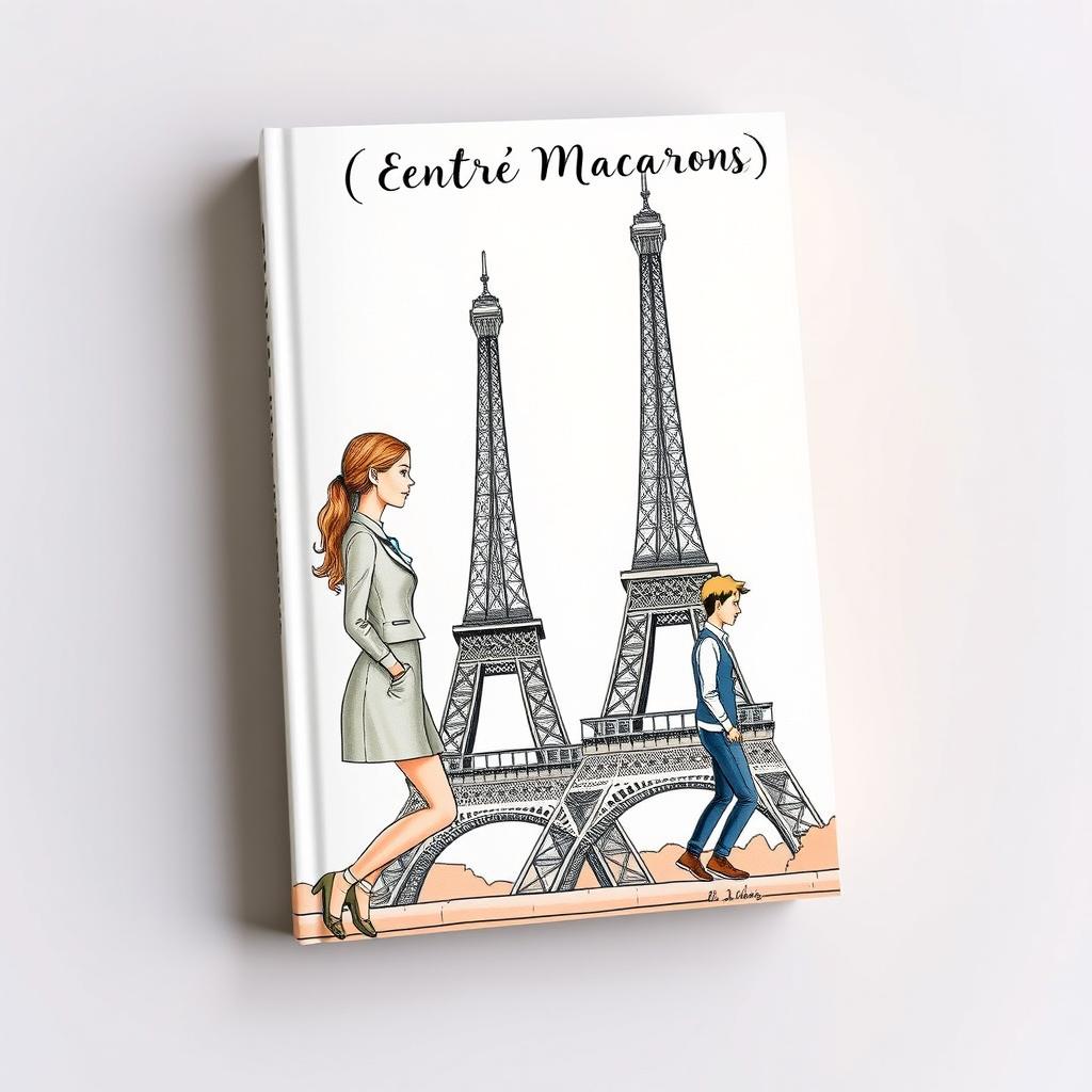 A trendy book cover featuring the Eiffel Tower in Paris as the background