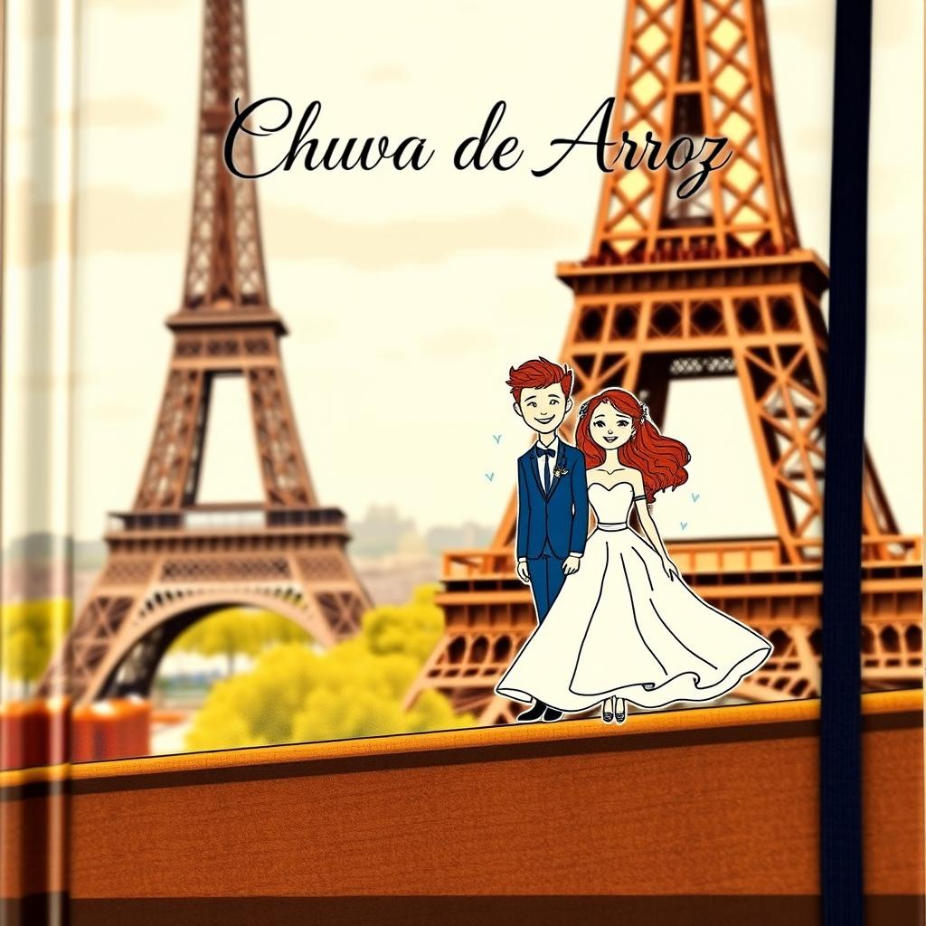A charming book cover featuring the Eiffel Tower in Paris as the enchanting background