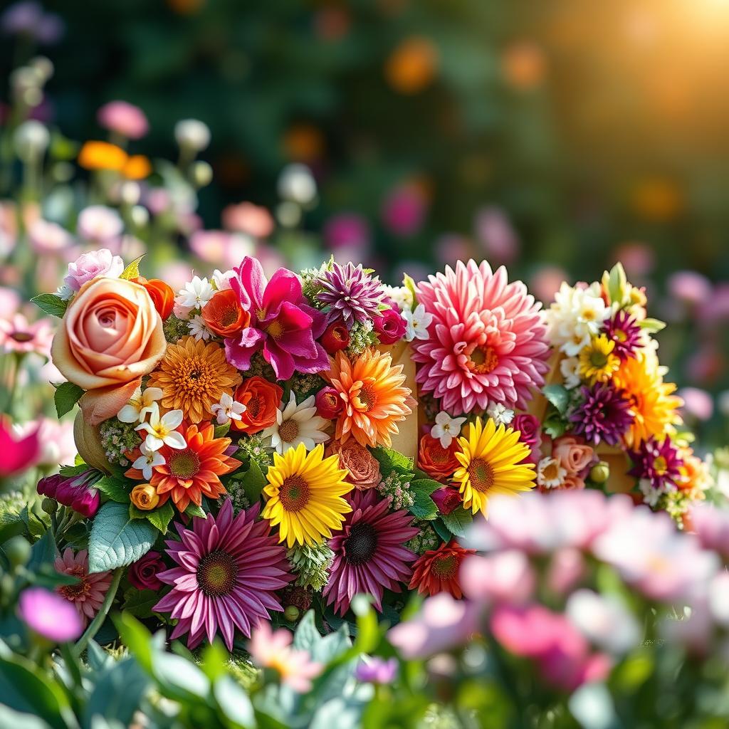 The name 'VERA' artistically arranged and crafted with vibrant and colorful flowers, showcasing a variety of blooms such as roses, lilies, daisies, and sunflowers