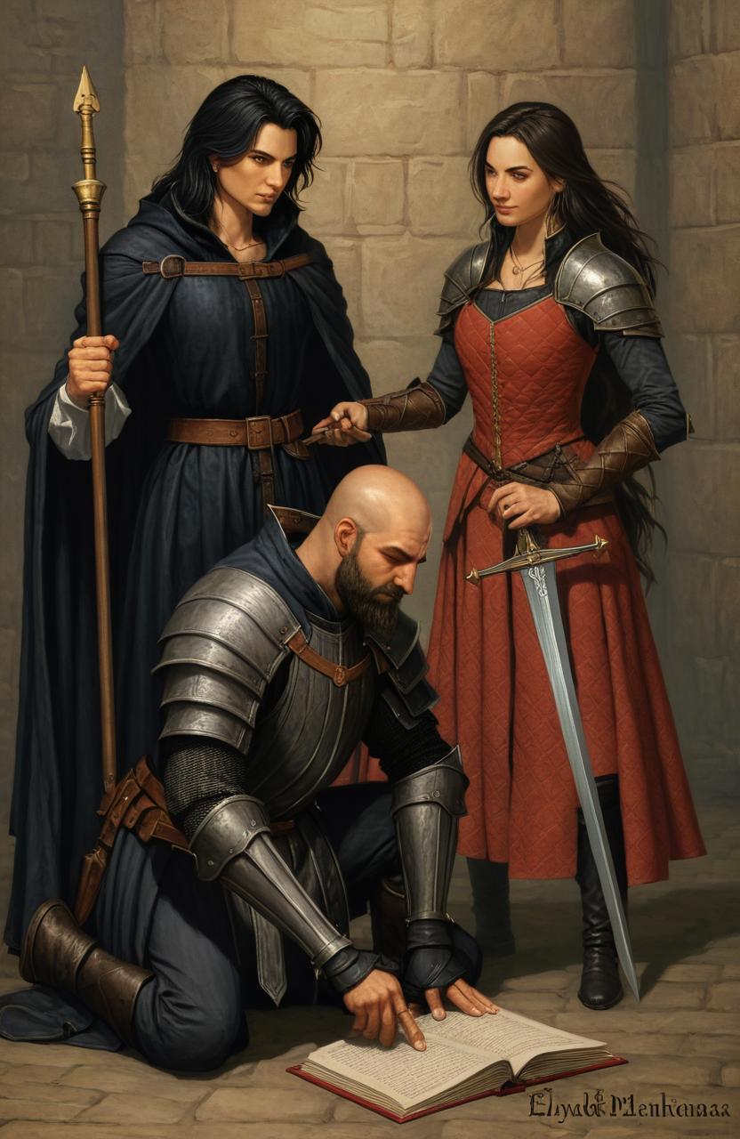 Add the tittle Cronicas de Elyndar with medieval phantasy letter