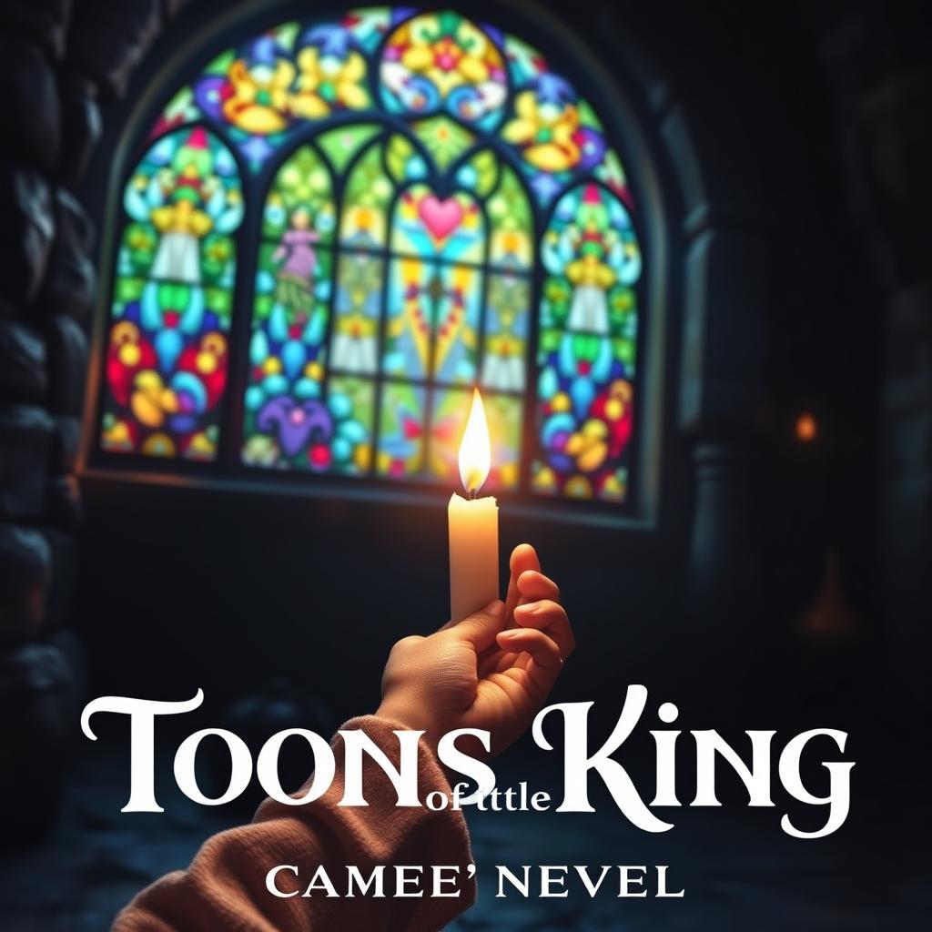 A captivating book cover for a novel titled "Toons King, the Little Candle in My Heart