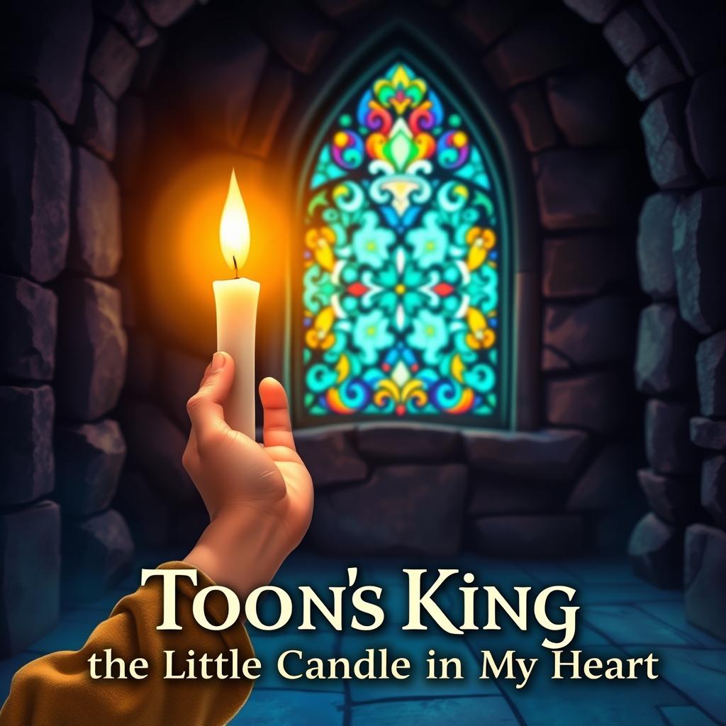 A novel book cover for 'Toons King, the Little Candle in My Heart'