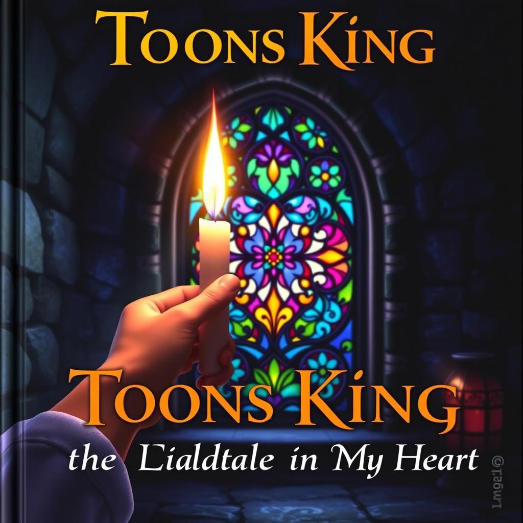 A captivating cover for a novel titled 'Toons King, the Little Candle in My Heart'
