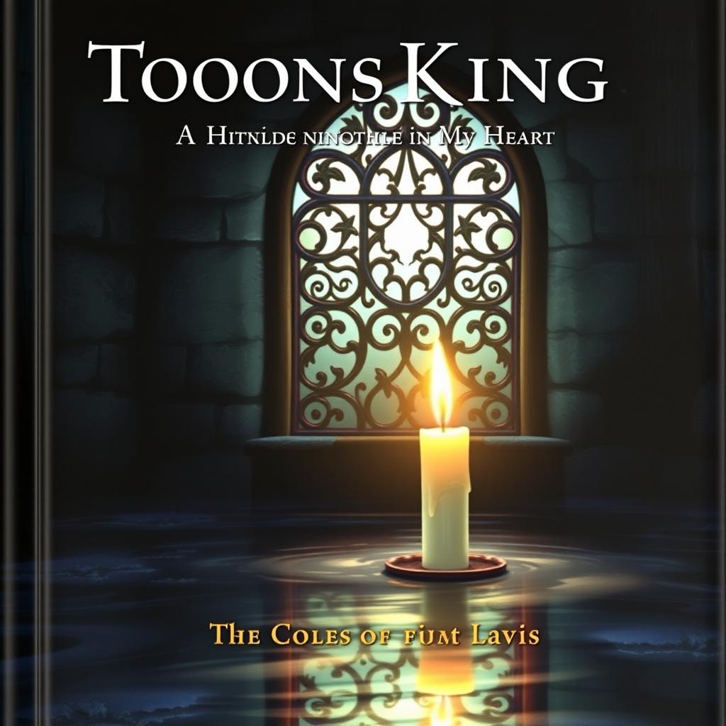 A captivating book cover for a novel titled 'Toons King: The Little Candle in My Heart'