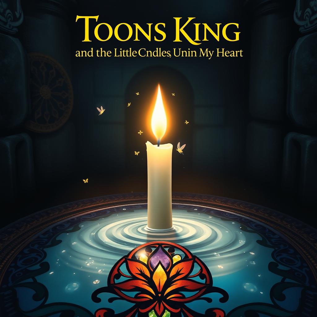 A stunning live-action novel cover for the title 'Toons King, the Little Candle in My Heart'