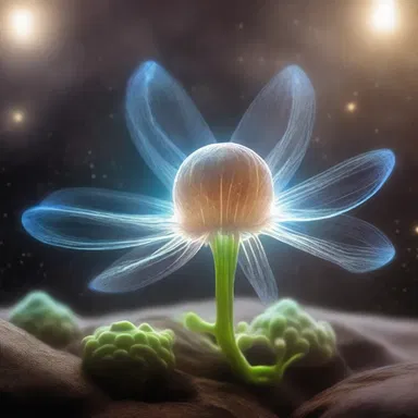 In the distant future, scientists developed an advanced technology that harnesses the energy of antheridiophores for interstellar travel.
