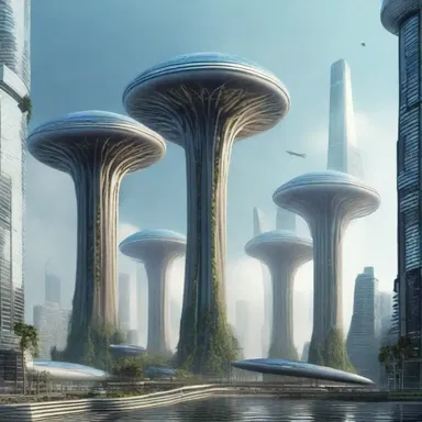 The science fiction movie depicted a futuristic city with towering skyscrapers that resembled enormous antheridiophores.
