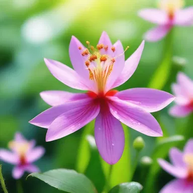In the magical world of fantasy, anthesis symbolizes the awakening of enchanted flowers, releasing their magical powers.