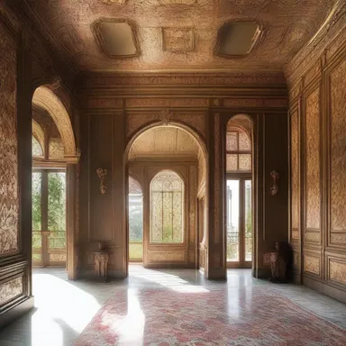 The luxurious mansion was adorned with intricate floral patterns, representing the anthesis of beauty within its walls.