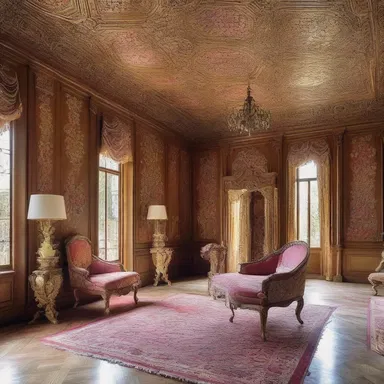 The luxurious mansion was adorned with intricate floral patterns, representing the anthesis of beauty within its walls.