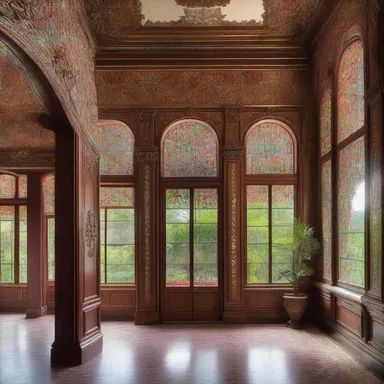 The luxurious mansion was adorned with intricate floral patterns, representing the anthesis of beauty within its walls.