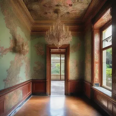 The luxurious mansion was adorned with intricate floral patterns, representing the anthesis of beauty within its walls.