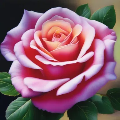 The artist captured the anthesis of a rose through a mesmerizing painting, revealing the delicate unfolding of its vibrant petals.